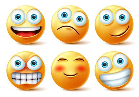 Fototapete Smileys Emoji Faces Vector Character Set Smiley Emoticon ...