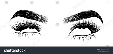 Illustration Womans Sexy Expressive Eye Roll Stock Vector (Royalty Free ...