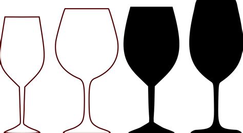 Clipart - wine glass shapes