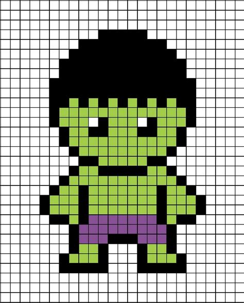 Hulk Pixel Art Grid | SexiezPix Web Porn