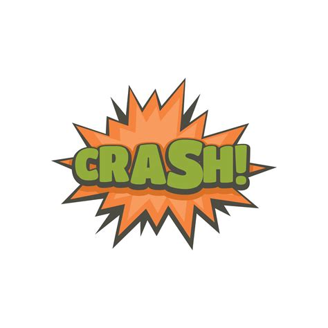 Comic boom crash icon, flat style 14481942 Vector Art at Vecteezy