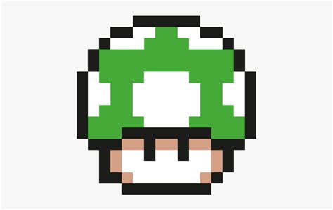 Mushroom From Mario Pixel Art