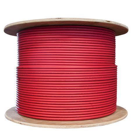 1000ft Shielded Red Cat6 Ethernet Spool, Solid, Bulk