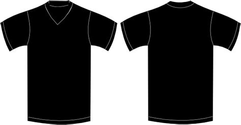 V Neck Black Tshirt Clip Art at Clker.com - vector clip art online ...