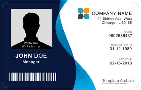 16 ID Badge & ID Card Templates {FREE} - TemplateArchive