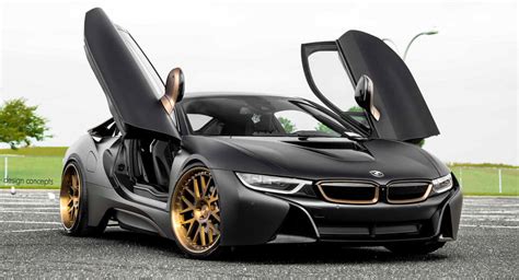 Matte Black BMW i8 Stuns With Bronze Wheels | Carscoops