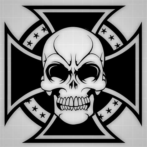 Skull & Cross Wall Decal, Skull Garage Sticker, Skull Wall Sticker - 22 ...