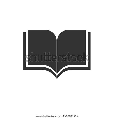 Book Icon Black On White Background Stock Vector (Royalty Free ...