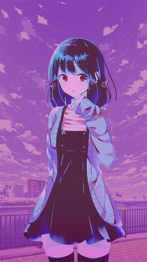 Anime Girl Purple Aesthetic Wallpapers - Wallpaper Cave