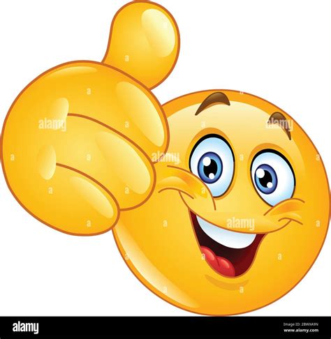 Emoticon showing thumb up Stock Vector Image & Art - Alamy