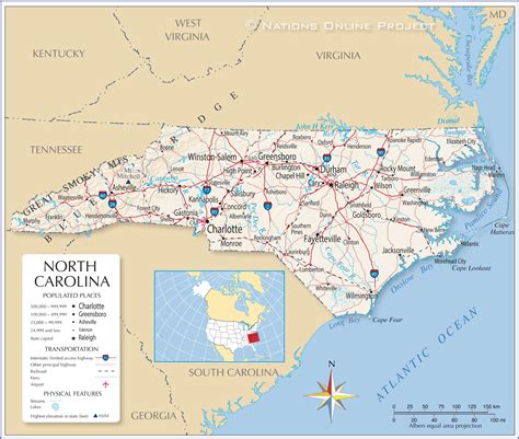 Map Of Cities North Carolina - Issie Leticia