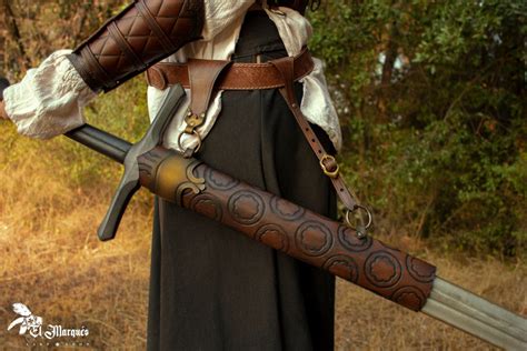 Brown Leather Scabbard for Latex Sword for Reenactment. Perfect for ...