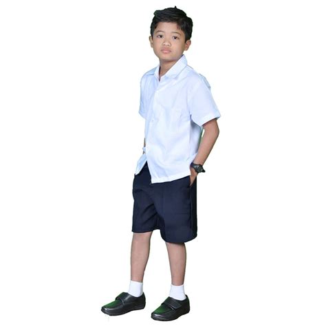 Color Uniform Kids School Uniform Repellent Short (UF04) | Shopee ...