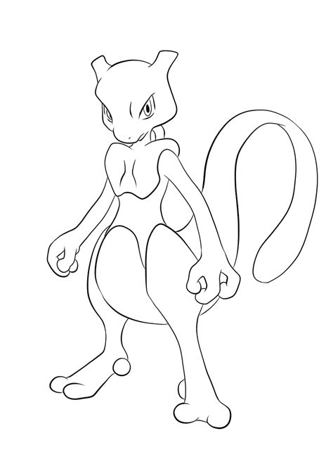 Mewtwo Coloring Pages - Free Pokemon Coloring Pages Printables