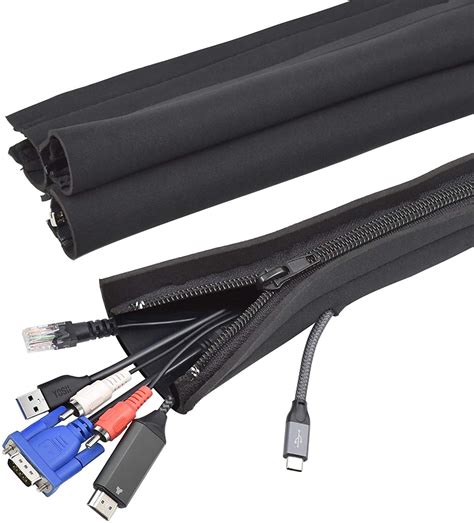 Buy YOSH Neoprene Cable Tube for Desk or PC Cable Management ...