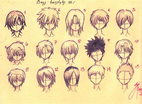 Male Anime Hairstyles Drawing at GetDrawings | Free download