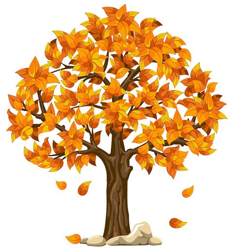 Autumn Tree Clip art - Transparent Fall Orange PNG Clipart Picture png ...