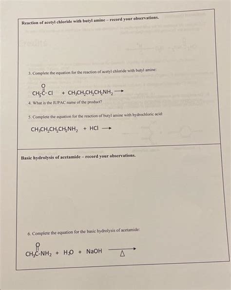 Solved B. Reactions of acetyl chloride Reaction of acetyl | Chegg.com