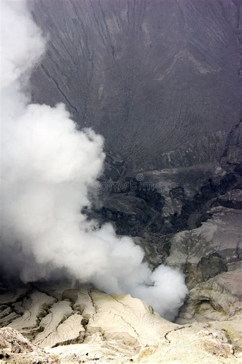 Bromo Volcano Crater and Sulfur Stock Image - Image of indonesia, mount ...