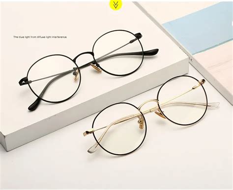 Korean And Europe Gold Glasses Frames Nerd Eyeglasses Frame Metal ...