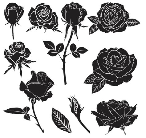 Free Vector Black Rose Tattoo Design - Free Vector