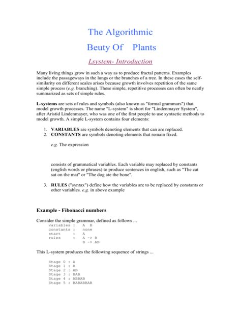 Lsystem- Introduction