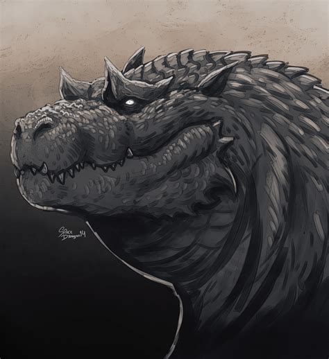 Godzilla Sketch by SpaceDragon14 on Newgrounds