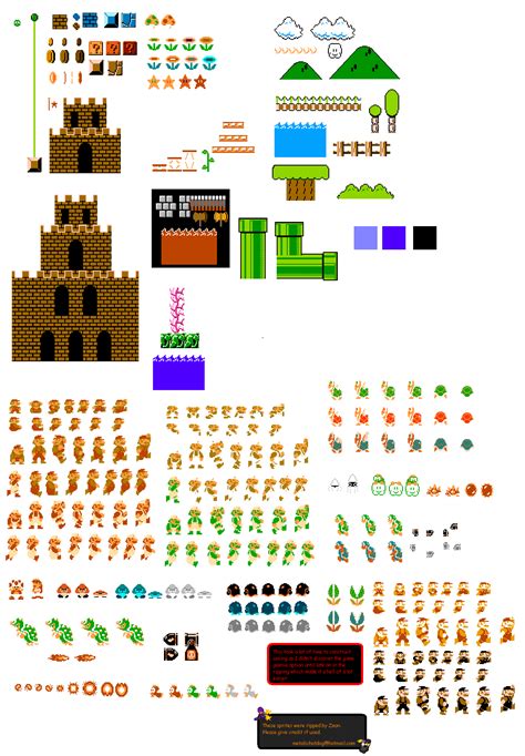 Super Mario Bros 3 Sprites Nes Super Mario Downloads