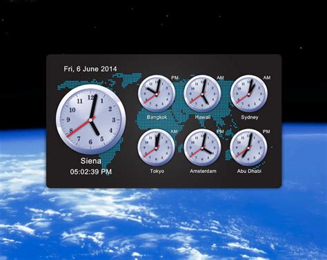 Elegant World Clock Widget Mini_XWidget Download WebSite. Live ...