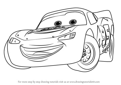 How to Draw Lightning McQueen from Cars 3 (Cars 3) Step by Step ...