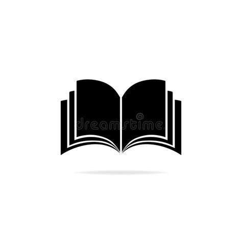 Open Book Icon in Black. Vector on Isolated White Background Stock ...