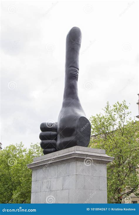 Giant Thumbs Up Statue by the Artist David Shrigley Editorial ...