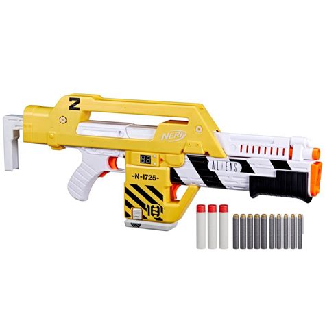 Nerf LMTD Aliens M41A Pulse Blaster, Dual Blasting, LCD Dart Counter ...