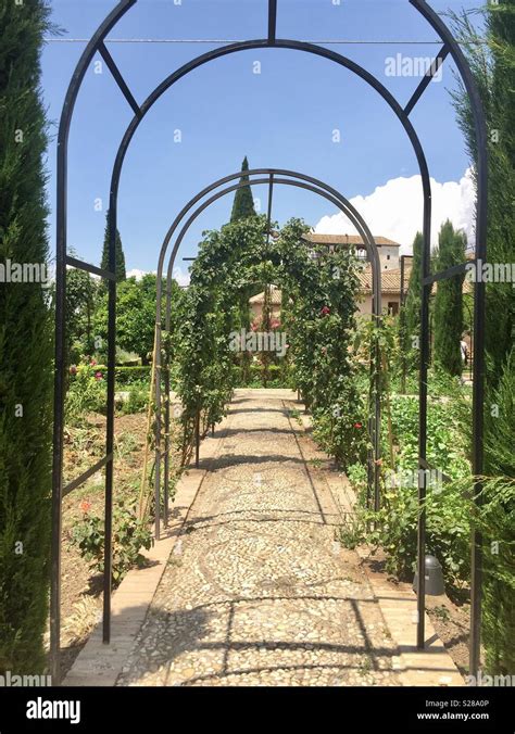 In the gardens of La Alhambra Stock Photo - Alamy