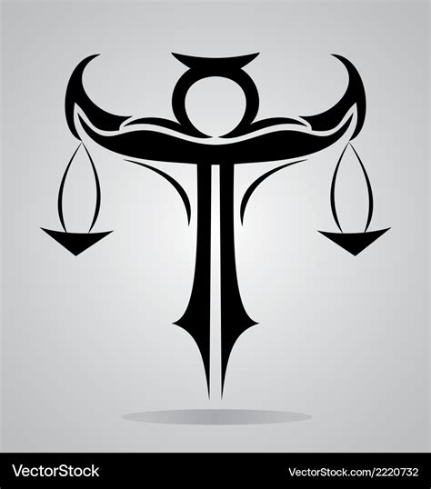 Tribal libra signs Royalty Free Vector Image - VectorStock