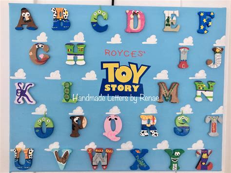 a toy story board with letters and animals on it