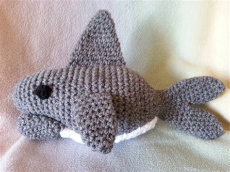 Crochet stuffed shark amigurumi by crysbritescloset on Etsy