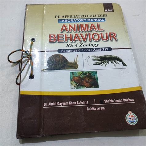 Practical Notebook Animal Behavior BS PU – ILMI KITAB KHANA – CSS | PCS ...