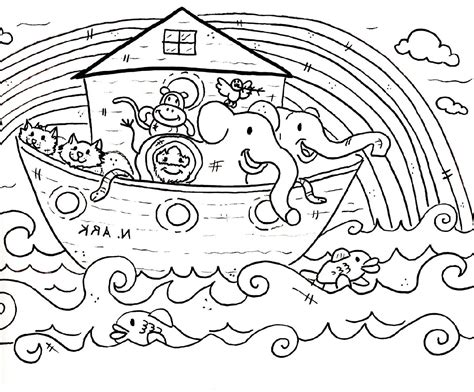 Printable Noah's Ark Coloring Page