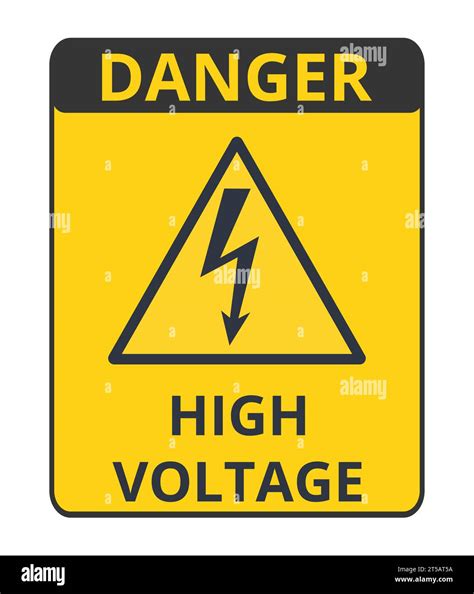 Warning High Voltage Symbol Stock Vector Image & Art - Alamy