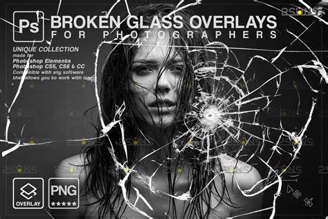 Broken Glass Photoshop Overlay & Halloween Photoshop overlay, Realisti ...