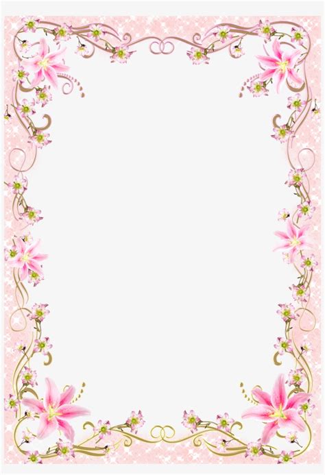 Pink Flower Border Design Png | Best Flower Site