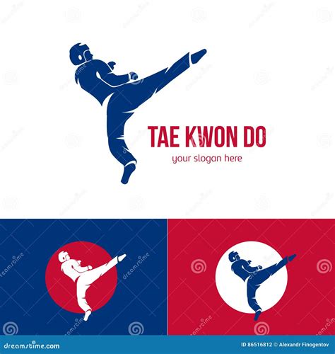 Taekwondo Logo Fight Design Vector . Karate Logo Mascot Design Template ...