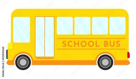 School bus cartoon animated vector png illustration clipart isolated ...