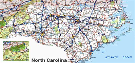 Road Map Of north Carolina and Virginia | secretmuseum