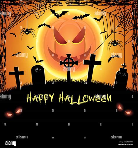 Spooky card for Halloween Stock Vector Image & Art - Alamy