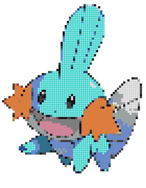 Mudkip pixel art by SpartanNJones on DeviantArt