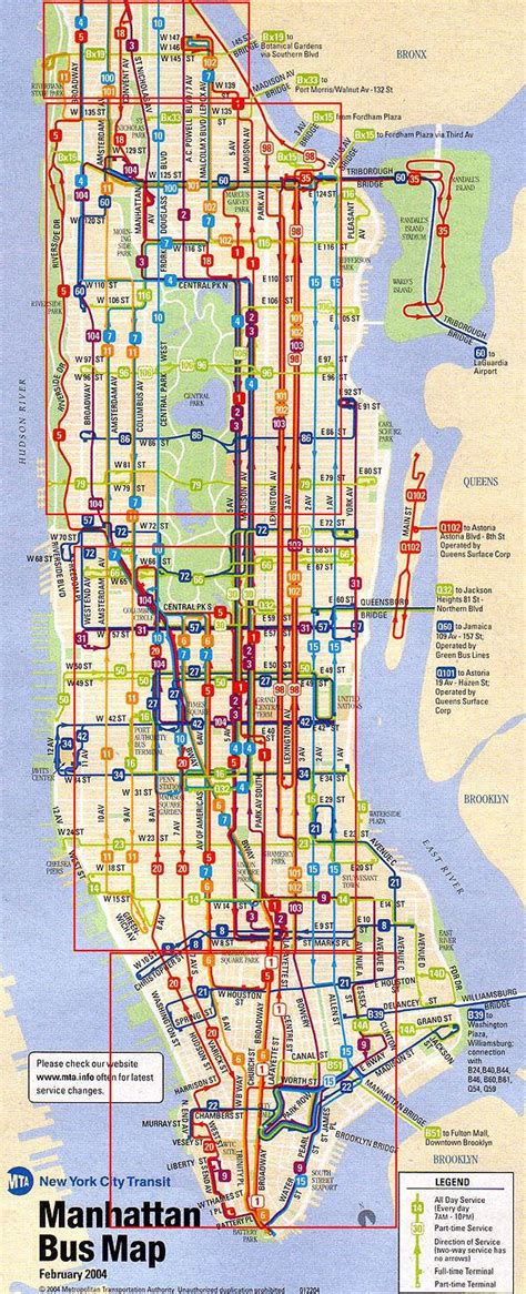 New York bus map - NYC bus route map (New York - USA)