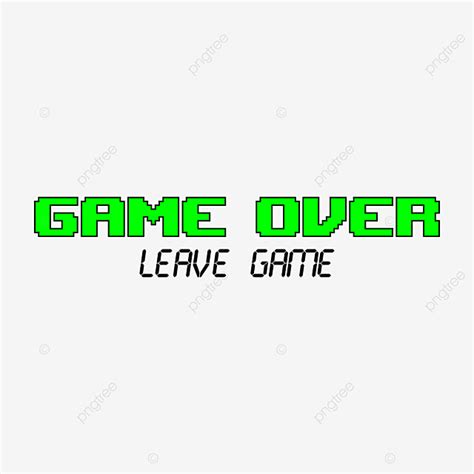 Modern Game Over Pixel Font Letter, Play, Player, Continue PNG and ...