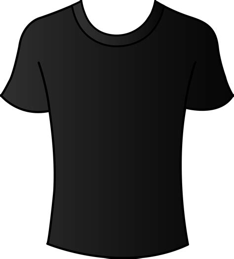 Mens Black T Shirt Template - Free Clip Art